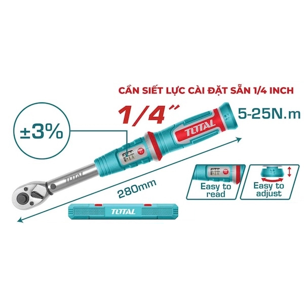 can-siet-luc-co-man-hinh-5-25-nm-total-thptw1425n8-1-4-1776390069 Cần siết lực có màn hình 5-25 N.m Total THPTW1425N8 (1/4")