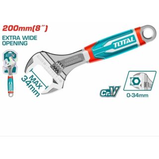 Mỏ Lết 8 Inch Cán Cao Su Mềm Thép Cr-V TOTAL THT101086