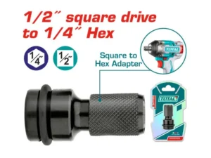 Đầu chuyển đổi vuông 1/2" sang lục giác 1/4 Total TAC60501