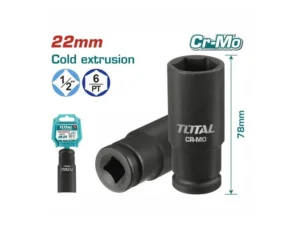 Đầu Tuýp Tác động Sâu 1/2 Inch 22mm Total THDIS12221L