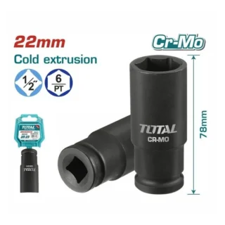 Đầu Tuýp Tác động Sâu 1/2 Inch 22mm Total THDIS12221L