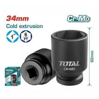 Đầu Tuýp đen Lục Giác Vuông 1 Inch 34mm Total THHISD0134L
