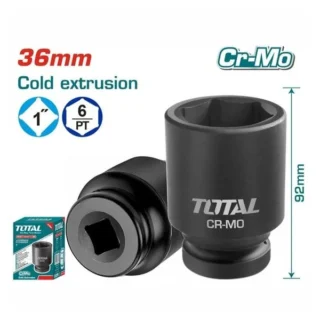 Đầu Tuýp đen Lục Giác Vuông 1 Inch 36mm Total THHISD0136L