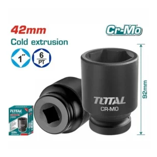 Đầu Tuýp đen Lục Giác Vuông 1 Inch 42mm Total THHISD0142L