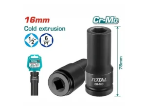 Đầu Tuýp Tác động Sâu 1/2 Inch 16mm Total THDIS12161L