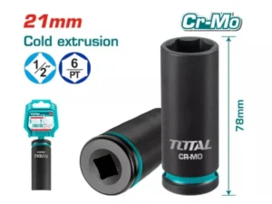 Đầu tuýp tác động sâu 1/2 inch 21mm TOTAL THDIS12212L