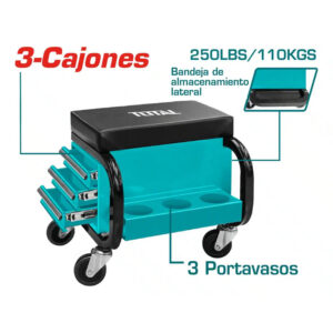 Ghế ngồi sửa chữa có 3 ngăn kéo Total THCS103