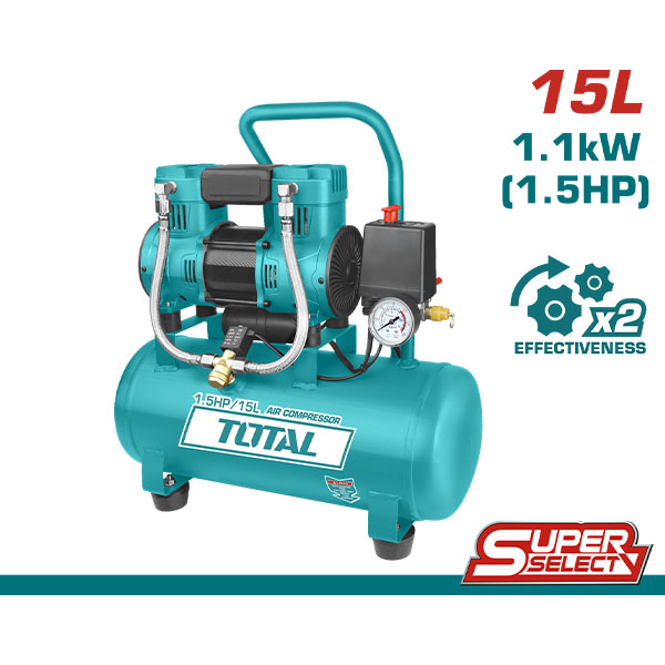 may-nen-khi-khong-dau-15l-1100w-total-tcs1110152t-1699339620 Máy nén khí không dầu 15L/1100W Total TCS1110152T