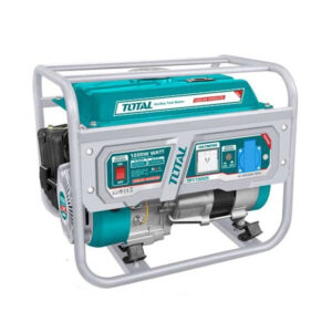 Thương hiệu Total Xuất xứ Trung Quốc Model TP115005 Điện áp định mức (V): 220-240 Tần số định mức (Hz): 50. Công suất tối đa: 1.2 kW Công suất định mức: 1.0Kw Tốc độ định mức (rpm): 3000 Động cơ: 4 thì, OHV; Dịch chuyển (ml): 98 Hệ thống làm mát Bằng không khí Hệ thống đánh lửa: T.C.I Hệ thống khởi động: Giật nổ Máy phát điện Cuộn dây nhôm Bình xăng(L): 5.5 Trọng lượng khô(Kg): 24