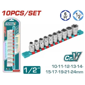 Bộ 10 đầu tuýp 1/2 inch Total THT121101