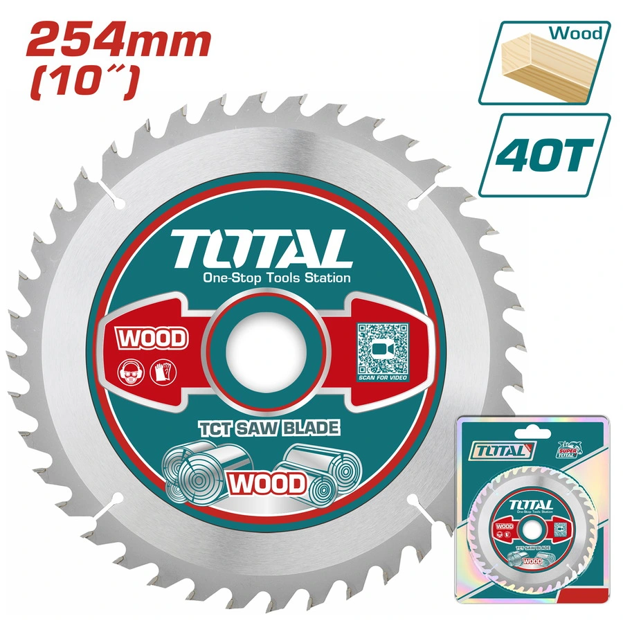 tac231725 Lưỡi Cưa Gỗ Hợp Kim TCT 254mm 40 Răng Total TAC231725