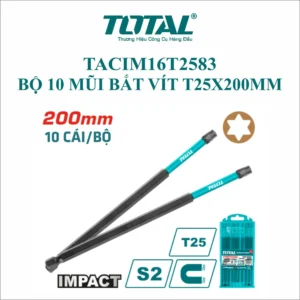Bộ 10 Mũi Bắt Vít T25x200mm Total TACIM16T2583