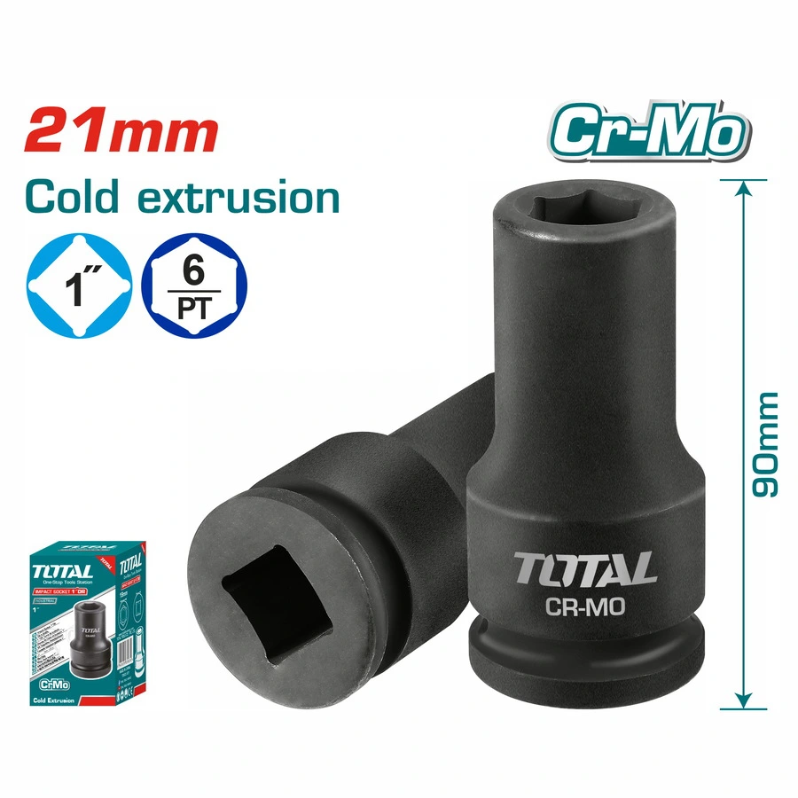 thhisd0121l Đầu Tuýp đen Lục Giác Vuông 1 Inch 21mm Total THHISD0121L