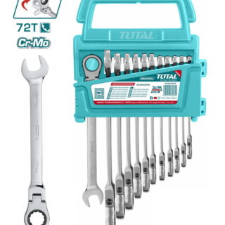Bộ 12 cờ lê vòng miệng xoay chiều Total THT102RK5126
