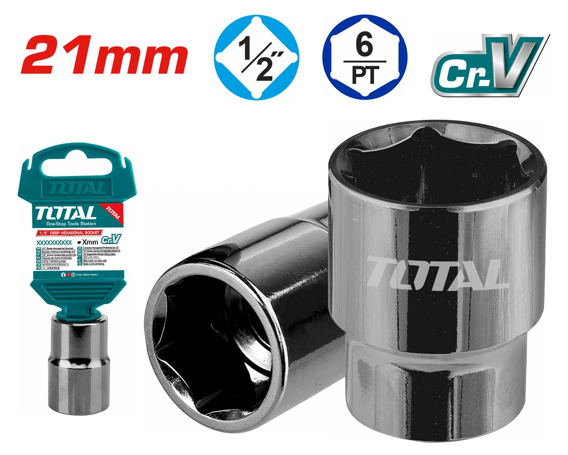 thtst12211 Đầu Tuýp 6 Góc 1/2 inch 21mm Total THTST12211