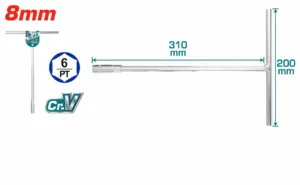 Thanh Vặn Tay Cầm T 8mm Total THTSW0806