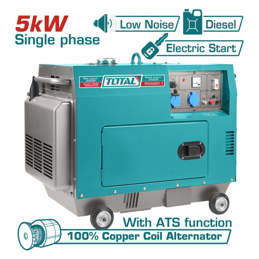 tp250001-1 Máy phát điện chạy dầu diesel 5KW Total TP250001-1
