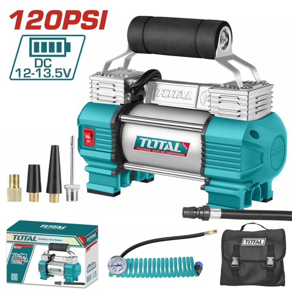 ttac2506-1 Máy bơm hơi lốp xe ô tô DC 12V Total TTAC2506