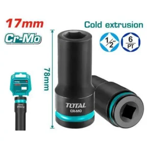 Đầu tuýp tác động sâu 1/2 inch 17mm Total THDIS12172L